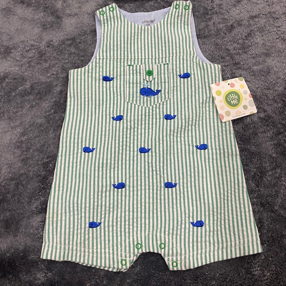Brand new baby boy size 9 months little me sunsuit